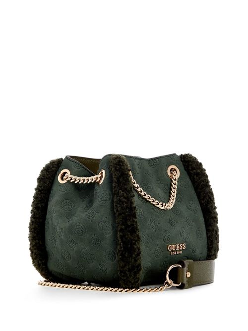 Guess Davika Convertible Crossbody Verzi | GUESS-SN29192
