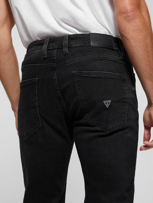 Guess Davis Distressed Straight Jeans Negrii | GUESS-SN30447