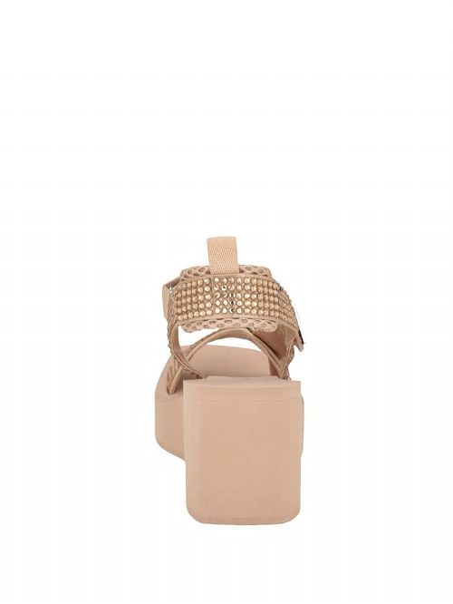 Guess Dawsin Rhinestone Wedges Bej | GUESS-SN29681