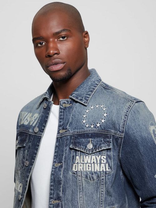 Guess Dean Denim Jacket Albastri | GUESS-SN30462