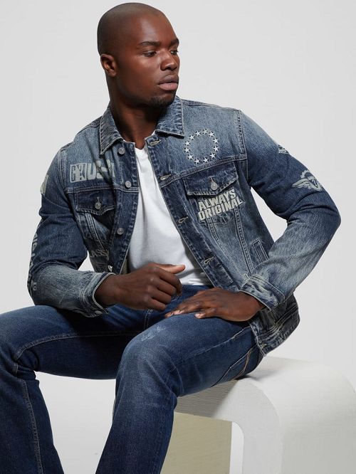 Guess Dean Denim Jacket Albastri | GUESS-SN30462