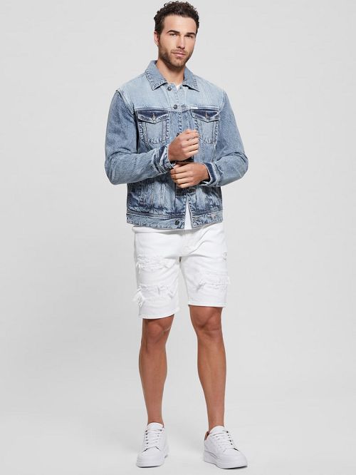 Guess Dean Denim Jacket Albastri | GUESS-SN30790