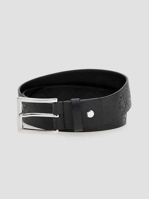 Guess Debossed Peony Belt Negrii | GUESS-SN31843