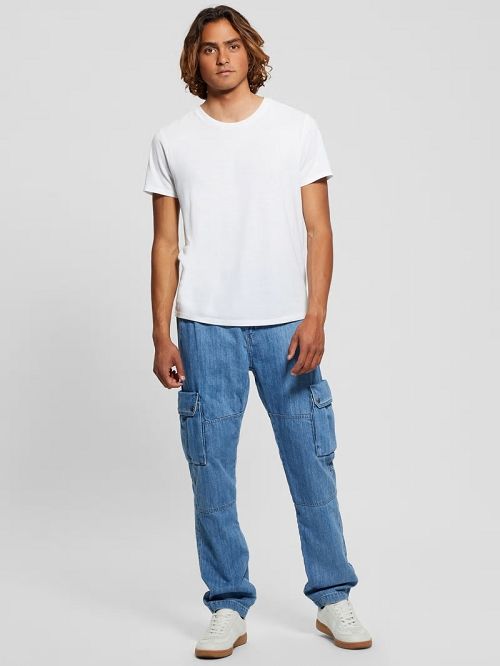 Guess Denim Cargo Pants Albastri | GUESS-SN30416