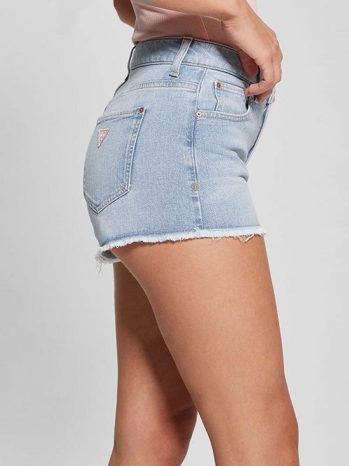 Guess Denim Mom Shorts Albastri | GUESS-SN28548