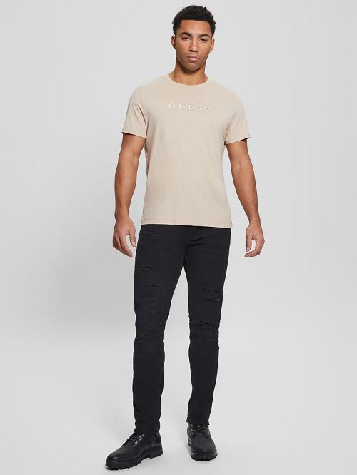 Guess Destroyed Tapered Jeans Negrii | GUESS-SN30357