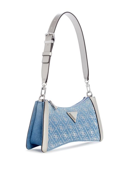 Guess Dili Denim Shoulder Bag Albastri | GUESS-SN29066