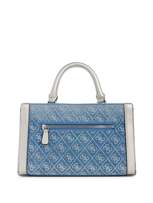 Guess Dili Denim Small Satchel Albastri | GUESS-SN28931
