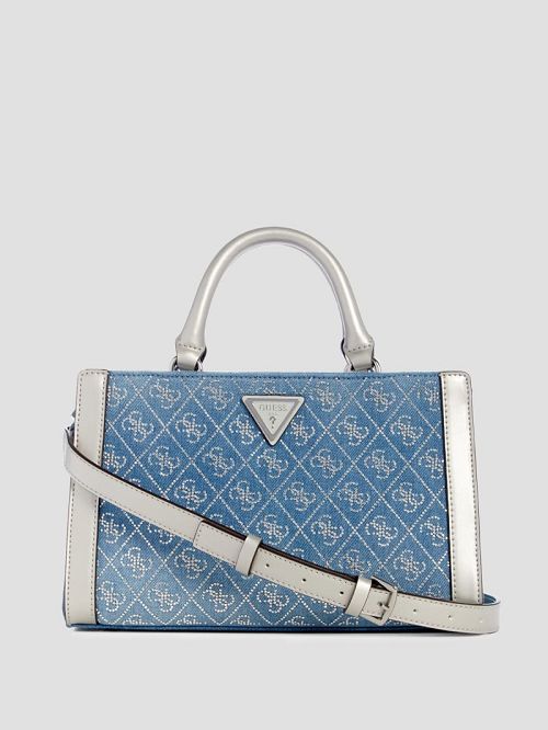 Guess Dili Denim Small Satchel Albastri | GUESS-SN29279