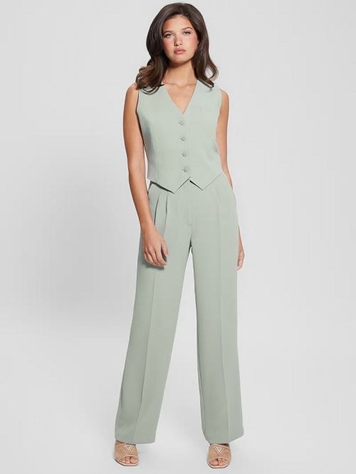 Guess Dina Cropped Blazer Vest Verzi | GUESS-SN27175
