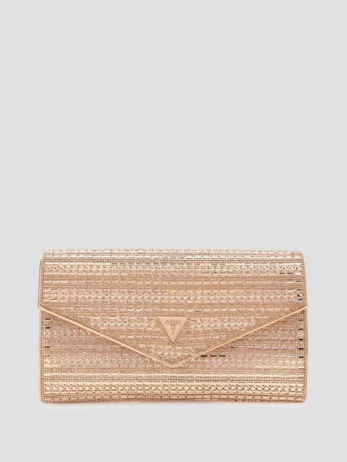 Guess Dofy Crystal Baguette Bag Roz Aurii | GUESS-SN28792