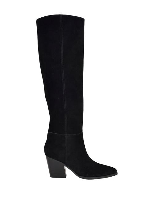 Guess Dolita Suede Knee-High Boots Negrii | GUESS-SN29921