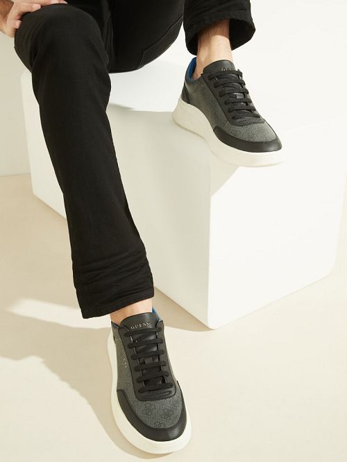 Guess Dolo Logo Low-Top Sneakers Negrii | GUESS-SN31874