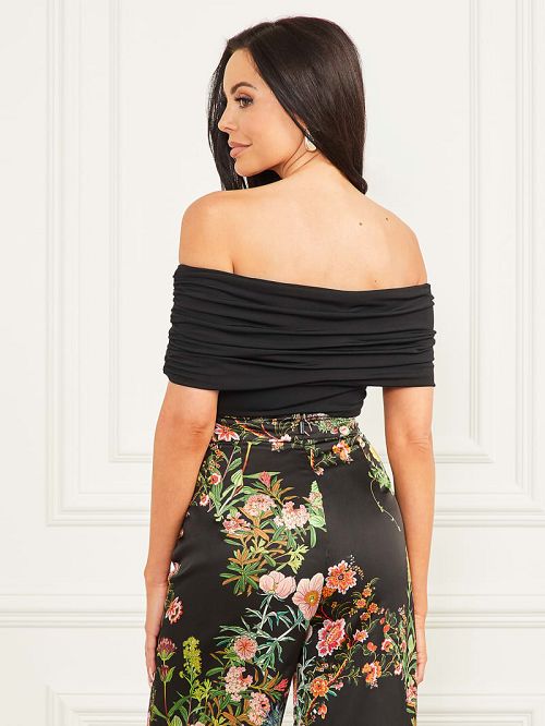 Guess Dora Off-the-Shoulder Bodysuit Negrii | GUESS-SN27101