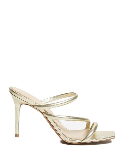 Guess Dorila Leather Strappy Sandal Aurii | GUESS-SN29677