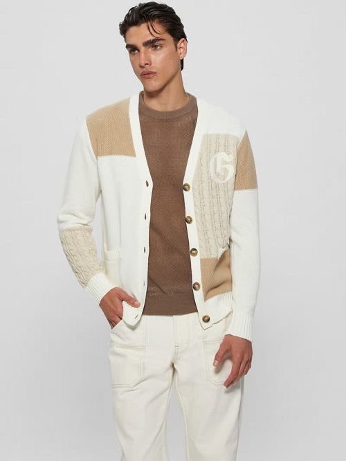 Guess Duncan Ivy Patchwork Cardigan Albi | GUESS-SN30973