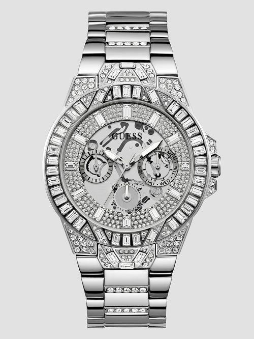 Guess Dynasty Silver-Tone Multifunction Watch Argintii | GUESS-SN31643