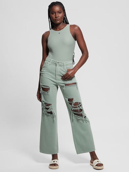 Guess Eco '90s Destroyed Jeans Verzi | GUESS-SN26532
