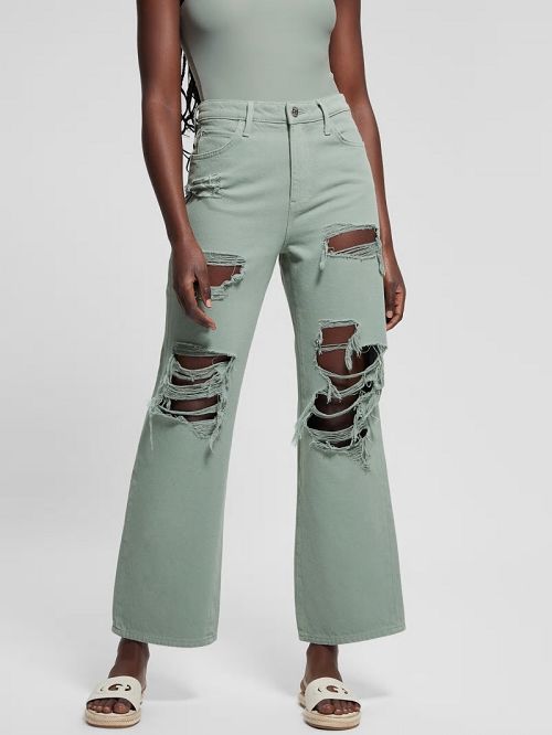 Guess Eco \'90s Destroyed Jeans Verzi | GUESS-SN26532