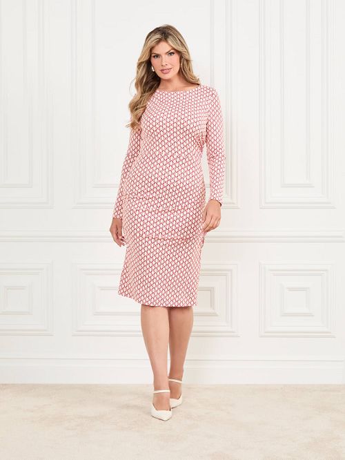 Guess Eco Alanis Midi Dress Roz | GUESS-SN26805