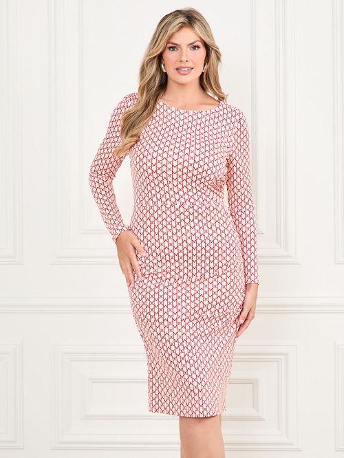 Guess Eco Alanis Midi Dress Roz | GUESS-SN26805