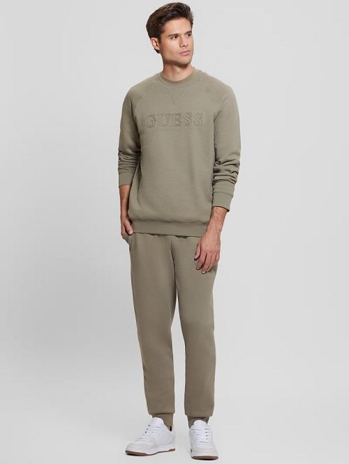 Guess Eco Aldwin Logo Pants Verzi | GUESS-SN31387