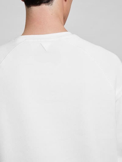 Guess Eco Aldwin Logo Sweatshirt Albi | GUESS-SN30969