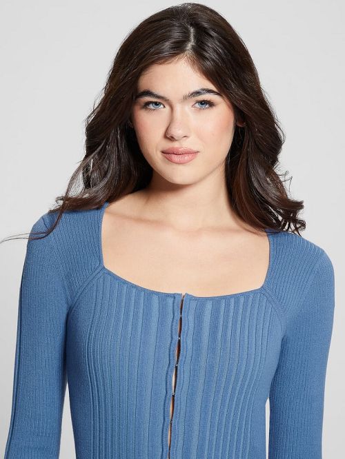 Guess Eco Allie Cardigan Albastri | GUESS-SN27739