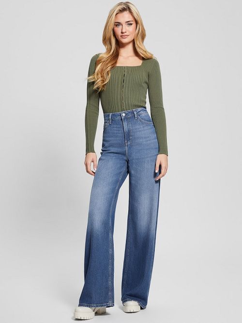 Guess Eco Allie Cardigan Verzi | GUESS-SN27291