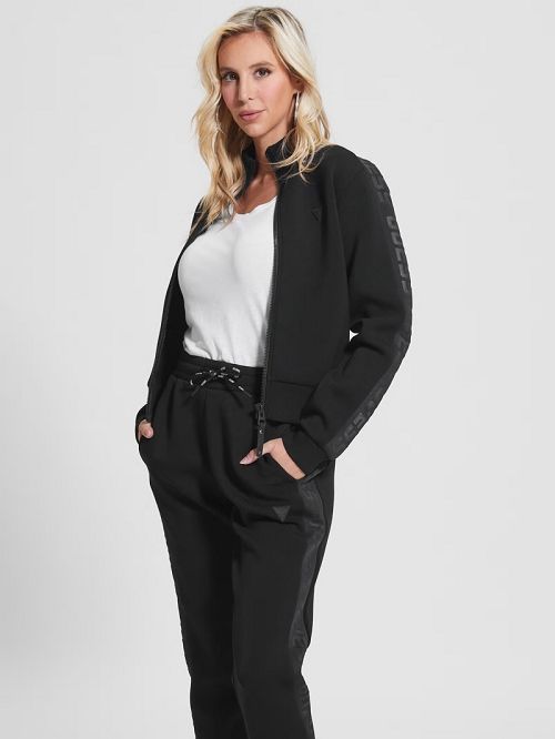 Guess Eco Allie Scuba Sweatshirt Negrii | GUESS-SN27813