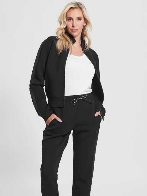 Guess Eco Allie Scuba Sweatshirt Negrii | GUESS-SN28388