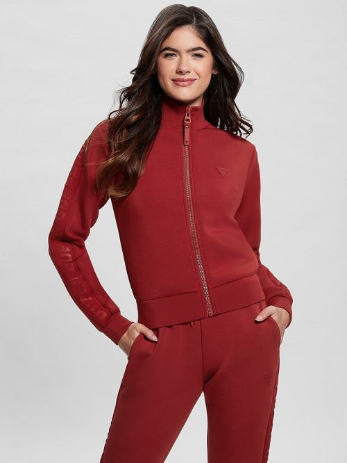 Guess Eco Allie Scuba Sweatshirt Rosii | GUESS-SN28376