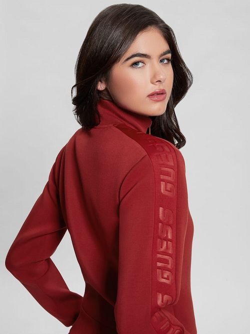 Guess Eco Allie Scuba Sweatshirt Rosii | GUESS-SN28376