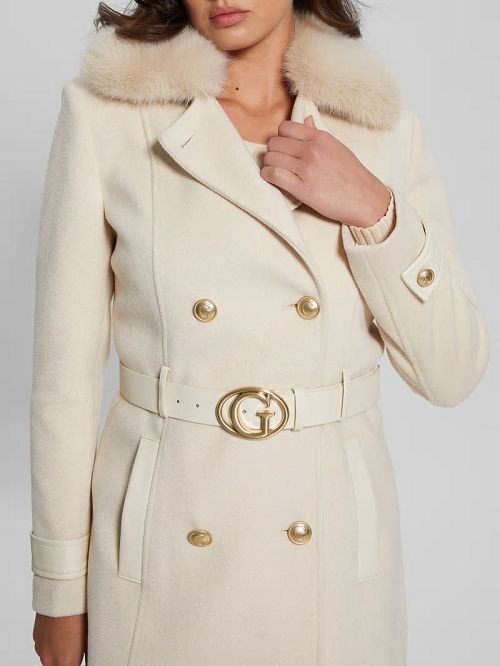 Guess Eco Amelia Belted Coat Albi | GUESS-SN28078