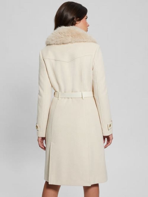 Guess Eco Amelia Belted Coat Albi | GUESS-SN28078