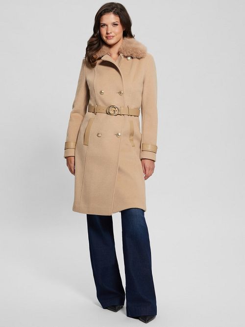 Guess Eco Amelia Belted Coat Bej | GUESS-SN28041