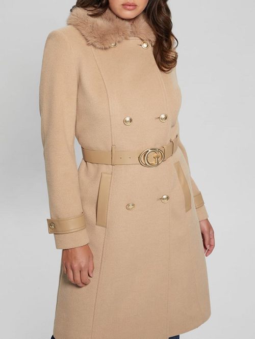 Guess Eco Amelia Belted Coat Bej | GUESS-SN28041