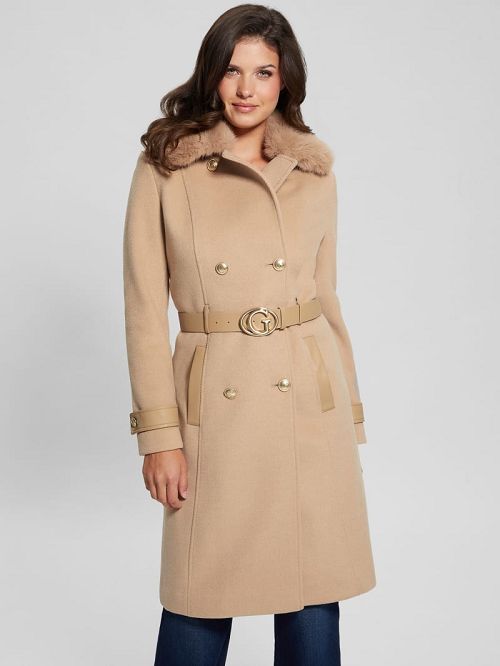 Guess Eco Amelia Belted Coat Bej | GUESS-SN28041