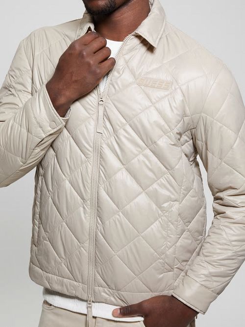 Guess Eco Anchise Quilted Jacket Bej | GUESS-SN30864