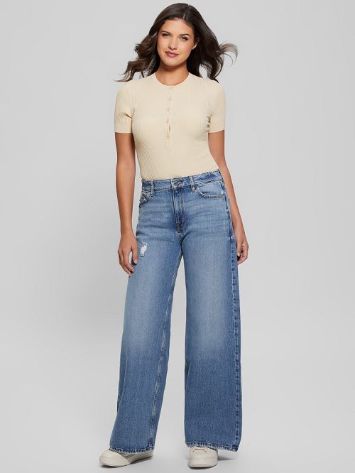Guess Eco Anders Henley Bodysuit Albi | GUESS-SN27280