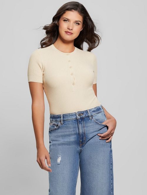 Guess Eco Anders Henley Bodysuit Albi | GUESS-SN27280