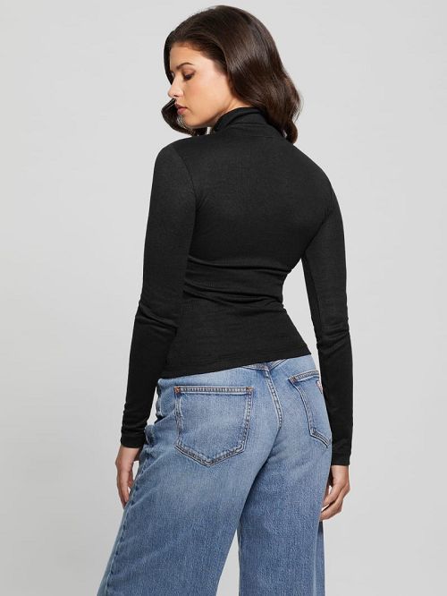 Guess Eco Anita Turtleneck Top Negrii | GUESS-SN27464