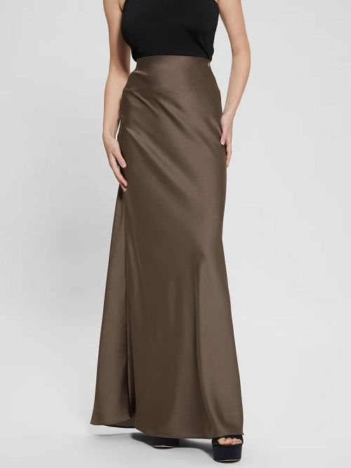 Guess Eco Annachiara Satin Skirt Maro | GUESS-SN28138