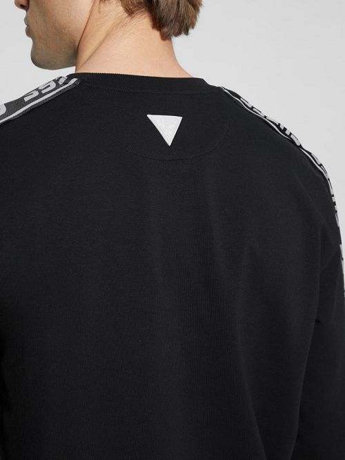 Guess Eco Arlo Fleece Sweatshirt Negrii | GUESS-SN31032