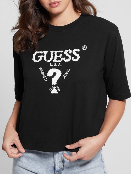Guess Eco Aurélie Active Tee Negrii | GUESS-SN27197