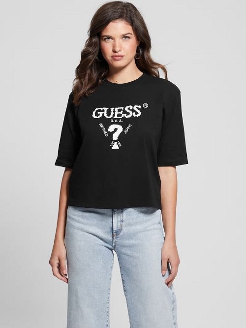 Guess Eco Aurélie Active Tee Negrii | GUESS-SN27197