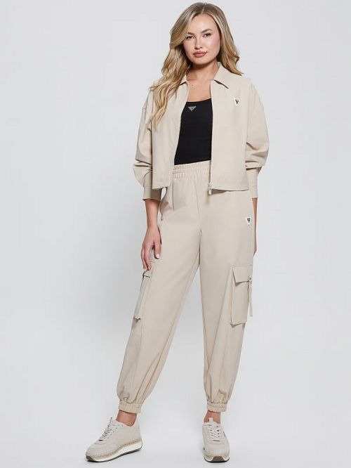Guess Eco Aurélie Zip-Up Jacket Bej | GUESS-SN28391