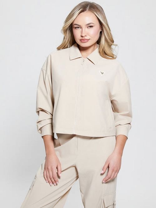 Guess Eco Aurélie Zip-Up Jacket Bej | GUESS-SN28391