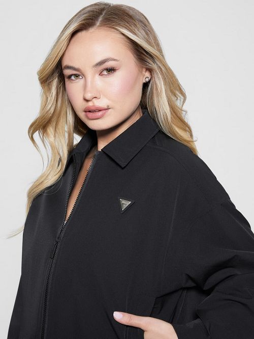 Guess Eco Aurélie Zip-Up Jacket Negrii | GUESS-SN28393