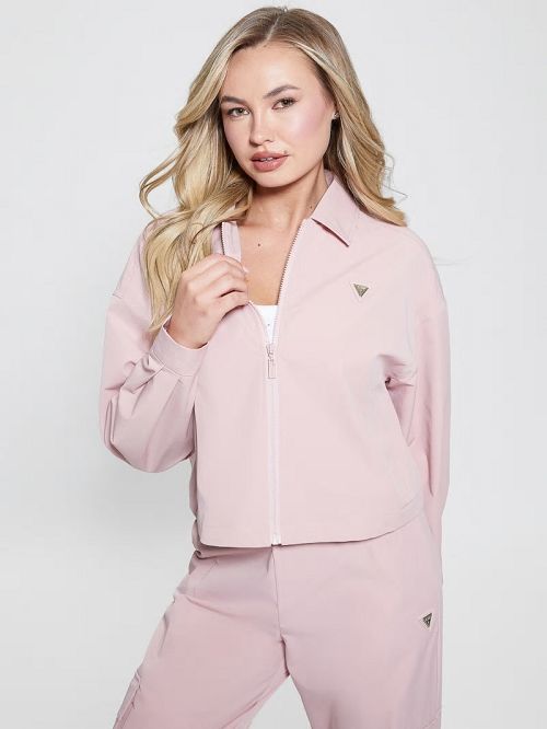 Guess Eco Aurélie Zip-Up Jacket Violet | GUESS-SN28392